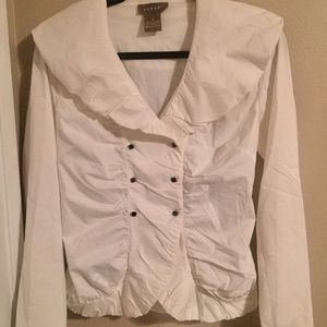 Short Rushed White Jacket, M, New